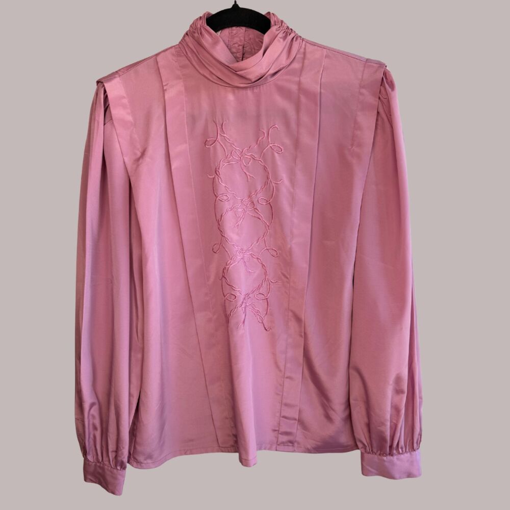Vintage CEO Mock Neck with Embroidered Blouse